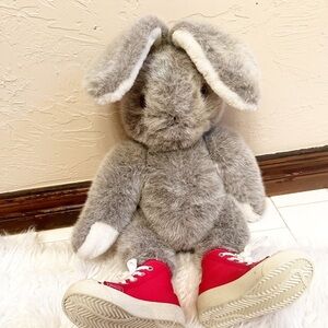 Applause VTG Easter‎ realistic bunny rabbit plush brown 18" sneakers